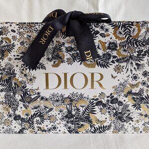 Bundle 2 Dior Paper Gift Bag Ribbon Handle Petite Small 7.5x5.5x3"